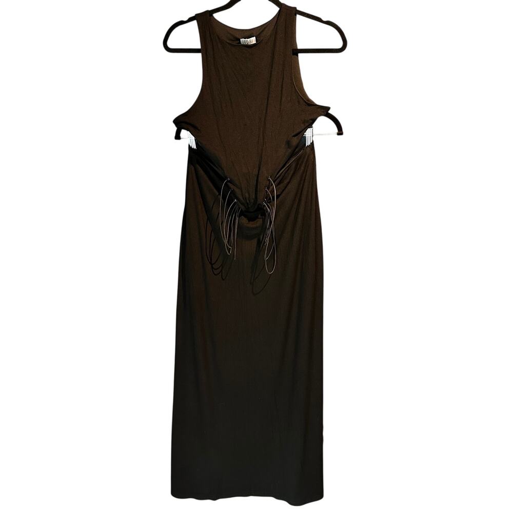 NWT TOBI Size Maxi Dress Waist Cut Out Strappy Beach Whimsigoth Coastal Cowgirl